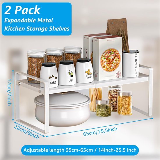 550x550-33716.jpg Unyqoos® Uitbreidbare Keuken- en Badkamer Organizer Rekken Set voor Efficiënte Opslag
