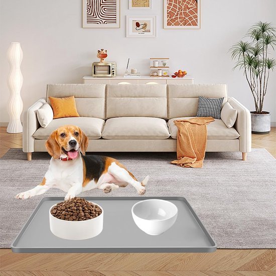 Unyqoos® Grijze siliconen beschermmat met verhoogde rand voor mini-koelkasten en apparaten