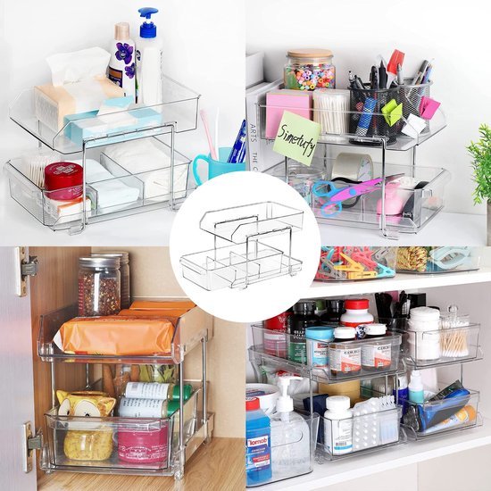 550x550-33741.jpg Unyqoos® Multifunctionele Keuken- en Kastorganizer met Uittrekbare Schuiflade voor Veelzijdig Gebruik