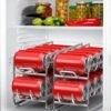 Unyqoos® Ruimtebesparende drankblikjesorganizer met automatisch rollen voor koelkast en keuken