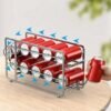 Unyqoos® Ruimtebesparende drankblikjesorganizer met automatisch rollen voor koelkast en keuken