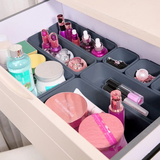Unyqoos® Veelzijdige Lade Organizer Set van 24 Stuks met Anti-Slip Siliconen Ballen voor Keuken en Bureau