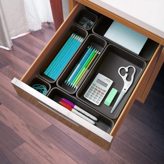 Unyqoos® Veelzijdige Lade Organizer Set van 24 Stuks met Anti-Slip Siliconen Ballen voor Keuken en Bureau