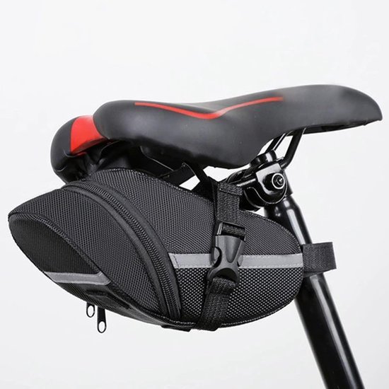 Unyqoos® Waterbestendige fietstas voor onder het zadel met reflecterende strepen