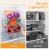 Unyqoos® Transparante Organizerset van 4 Stuks voor Keuken en Kantooropslag