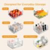 Unyqoos® Transparante Organizerset van 4 Stuks voor Keuken en Kantooropslag