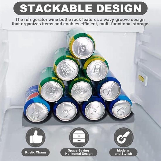 550x550-33807.jpg Unyqoos® Set van twee siliconen flessenrekken voor efficiënte koelkastorganisatie