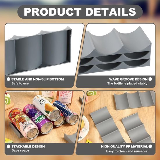 550x550-33808.jpg Unyqoos® Set van twee siliconen flessenrekken voor efficiënte koelkastorganisatie