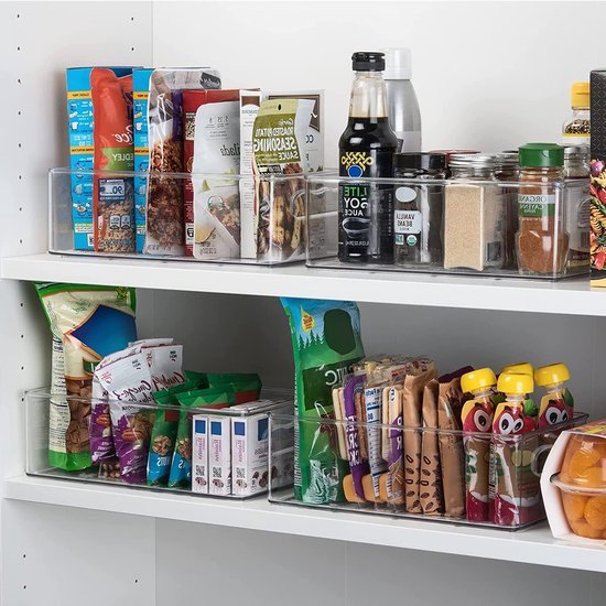 Unyqoos® Handige 6-delige Organizerset voor Koelkast en Keuken met Drie Verschillende Maten