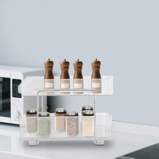 550x550-33818.jpg Unyqoos® Transparante acryl organizer met twee niveaus voor keuken en badkamer