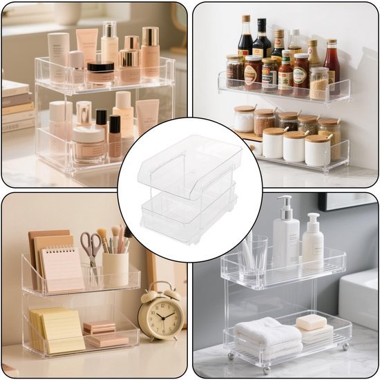 550x550-33819.jpg Unyqoos® Transparante acryl organizer met twee niveaus voor keuken en badkamer