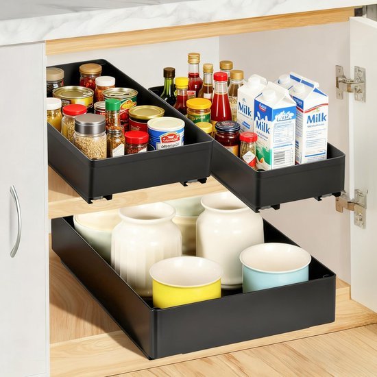 550x550-33880.jpg Unyqoos® Uittrekbare organiser voor keukenlade met stil dempingssysteem en eenvoudige montage