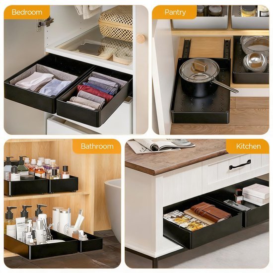550x550-33883.jpg Unyqoos® Uittrekbare organiser voor keukenlade met stil dempingssysteem en eenvoudige montage