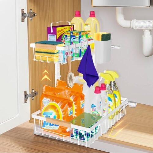 550x550-33897.jpg Unyqoos® Uitgebreide Keuken- en Badkamer Organizer met Uittrekbare Schuifladen en Verstelbare Hoogte