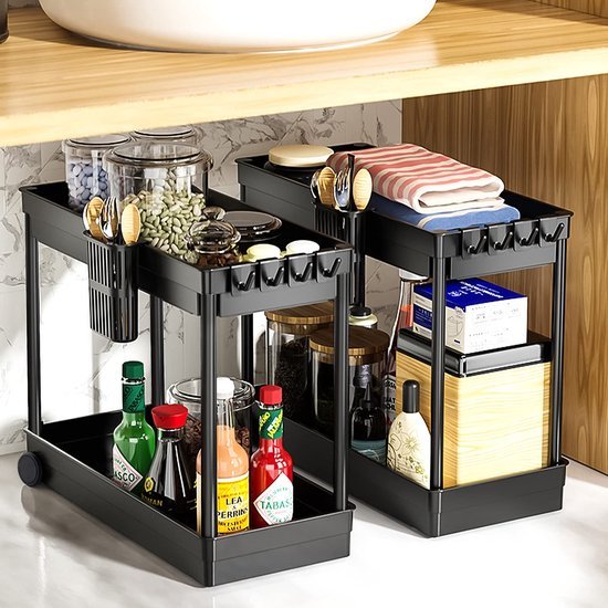 550x550-33936.jpg Unyqoos® Ruimtebesparende Keuken- en Badkamer Organizer met Meerdere Niveaus en Accessoires