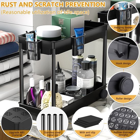 550x550-33941.jpg Unyqoos® Ruimtebesparende Keuken- en Badkamer Organizer met Meerdere Niveaus en Accessoires