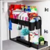 550x550-33944.jpg Unyqoos® Multifunctionele Keuken- en Badkamer Organizer met Schuifmand, Haken en Bekers voor Optimale Opbergruimte