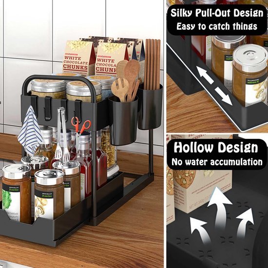 550x550-33946.jpg Unyqoos® Multifunctionele Keuken- en Badkamer Organizer met Schuifmand, Haken en Bekers voor Optimale Opbergruimte