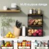 550x550-34018.jpg Unyqoos® Stijlvolle zwarte fruitschaal met wandmontage en stapelbaar ontwerp