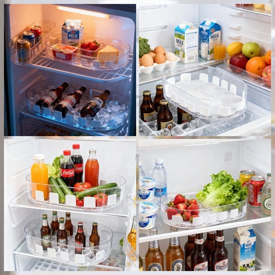 Unyqoos® Draaibare kruidenorganizer voor koelkast en voorraadkast met 360 graden draai