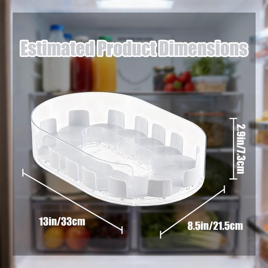 Unyqoos® Draaibare kruidenorganizer voor koelkast en voorraadkast met 360 graden draai
