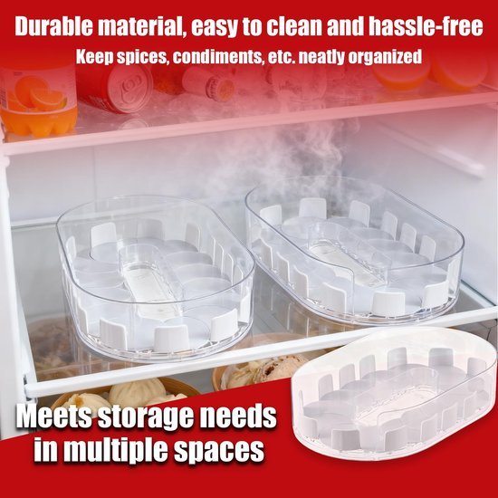Unyqoos® Draaibare kruidenorganizer voor koelkast en voorraadkast met 360 graden draai