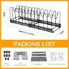 Unyqoos® Uitbreidbare en Multifunctionele Pannen- en Dekselorganizer voor Keukenopslag met 13 Delen in Zwart