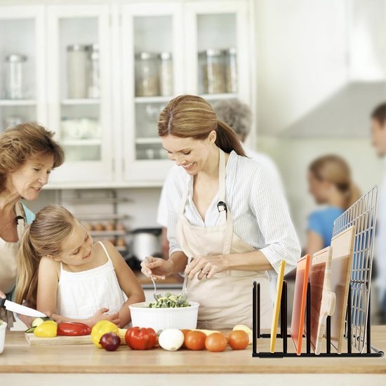 Unyqoos® Set van 2 multifunctionele snijplankhouders voor optimale keukenorganisatie