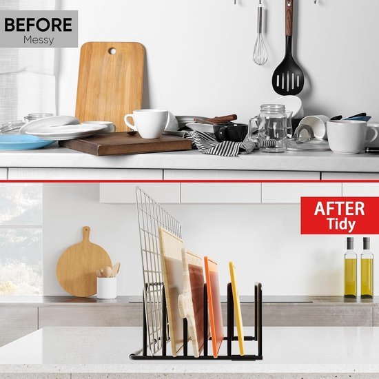 Unyqoos® Set van 2 multifunctionele snijplankhouders voor optimale keukenorganisatie