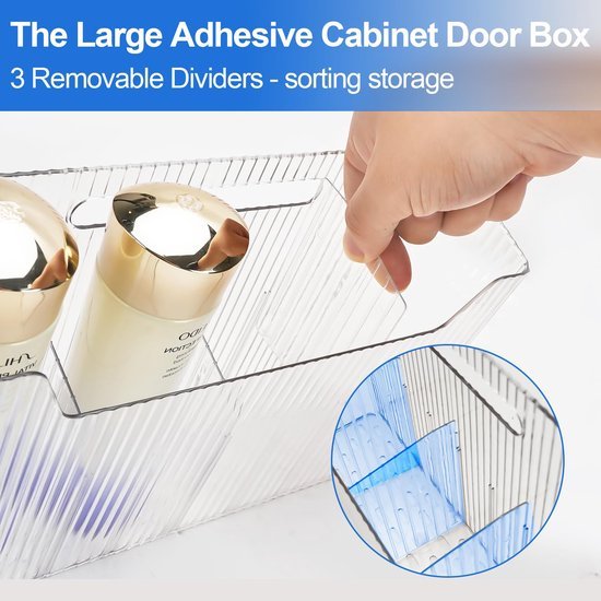 550x550-34140.jpg Unyqoos® Vierdelige set zelfklevende opbergdozen voor keukenkast en wandmontage