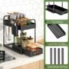 Unyqoos® Stapelbare opbergrekjes voor badkamer en keuken met hangende accessoires