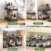 Unyqoos® Stapelbare opbergrekjes voor badkamer en keuken met hangende accessoires