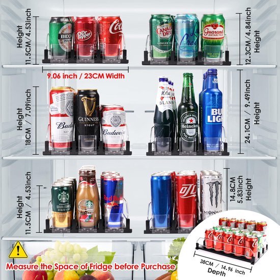 550x550-34205.jpg Unyqoos® Ruimtebesparende automatische blikjeshouder voor koelkast en voorraadkast