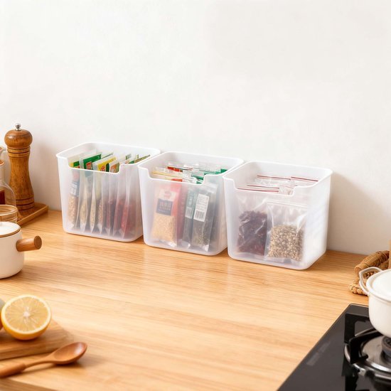 Unyqoos® Complete set van koelkast organizers met hangboxen en verdelers voor efficiëntie