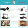 Unyqoos® Multifunctioneel Metalen Keuken- en Badkamer Opbergrek met Lade, Set van 2, Zwart