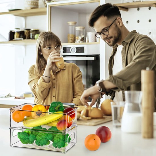 Unyqoos® 9-delige Organizer Set voor Koelkast, Keuken, Vriezer en Kantoor met Drie Maten