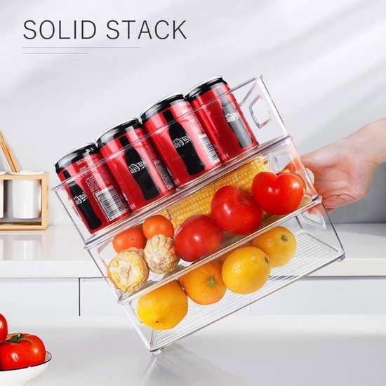 550x550-34272.jpg Unyqoos® Transparante en stapelbare opbergcontainers met handgrepen voor keuken en koelkast