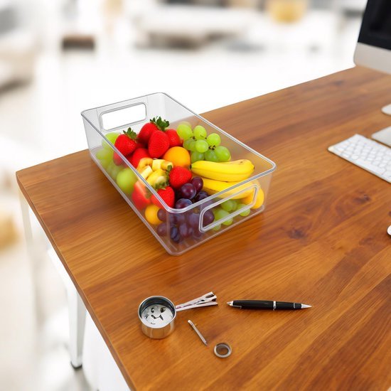 550x550-34287.jpg Unyqoos® Transparante en stapelbare opbergboxen set voor keuken en koelkast