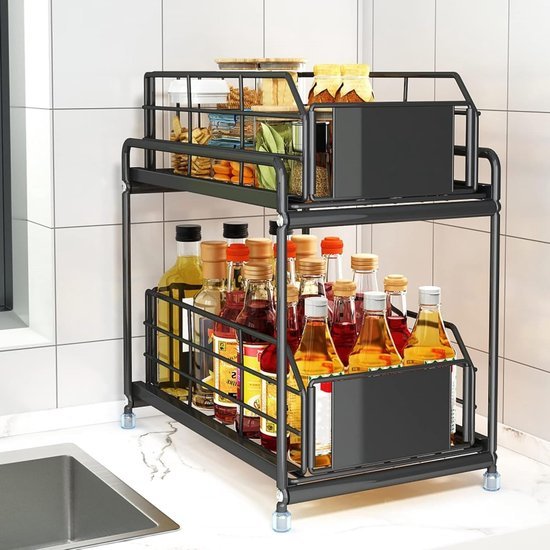 550x550-34294.jpg Unyqoos® Metalen keukenkast organizer met schuiflade en antislip ontwerp