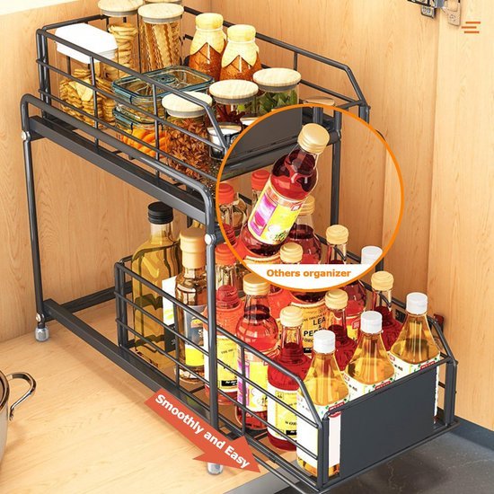 550x550-34295.jpg Unyqoos® Metalen keukenkast organizer met schuiflade en antislip ontwerp