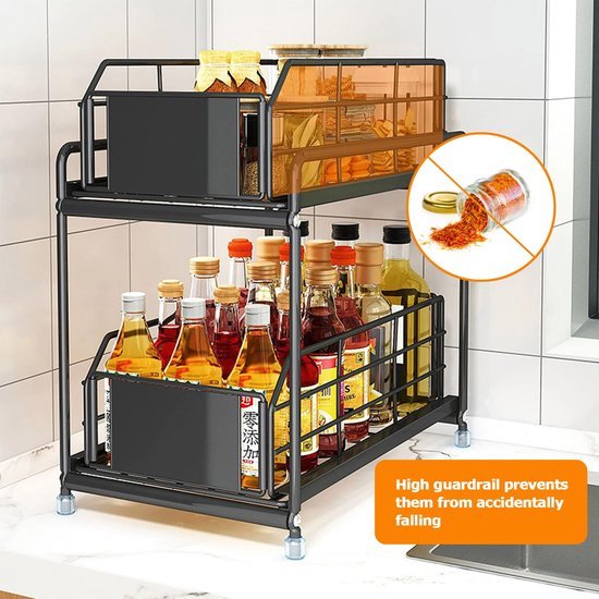 550x550-34301.jpg Unyqoos® Metalen keukenkast organizer met schuiflade en antislip ontwerp