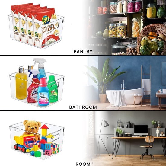 550x550-34315.jpg Unyqoos® Transparante en Stapelbare Koelkastorganizers Set van 6 voor Efficiënte Opbergruimte