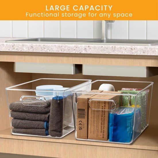 550x550-34317.jpg Unyqoos® Transparante en Stapelbare Koelkastorganizers Set van 6 voor Efficiënte Opbergruimte