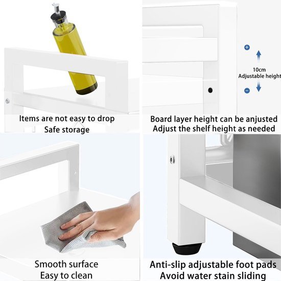 550x550-34333.jpg Unyqoos® Praktische Keukenoplossing: Verstelbaar Magnetronrek met Multifunctionele Opbergmogelijkheden en Uitbreidbaar Ontwerp