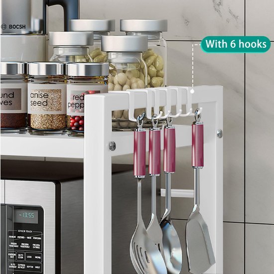 550x550-34334.jpg Unyqoos® Praktische Keukenoplossing: Verstelbaar Magnetronrek met Multifunctionele Opbergmogelijkheden en Uitbreidbaar Ontwerp