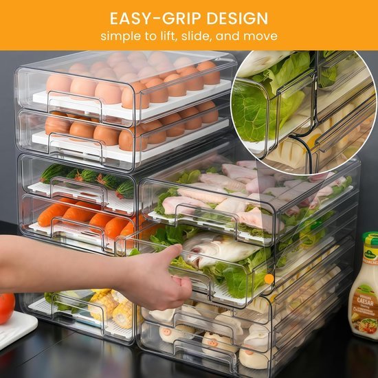 550x550-34360.jpg Unyqoos® Transparante set koelkastorganizers voor optimaal gebruik van ruimte in uw keuken