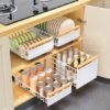 Unyqoos® Uittrekbare lade-organizer voor keukenkast met eenvoudig installatieproces
