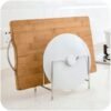550x550-34388.jpg Unyqoos® Ruimtebesparende roestvrijstalen houder voor deksel en snijplank
