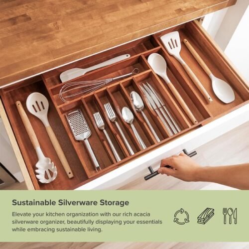 550x550-34399.jpg Unyqoos® Uitbreidbare keukenlade-organizer van acaciahout voor optimaal bestekbeheer