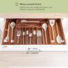 Unyqoos® Uitbreidbare keukenlade-organizer van acaciahout voor optimaal bestekbeheer